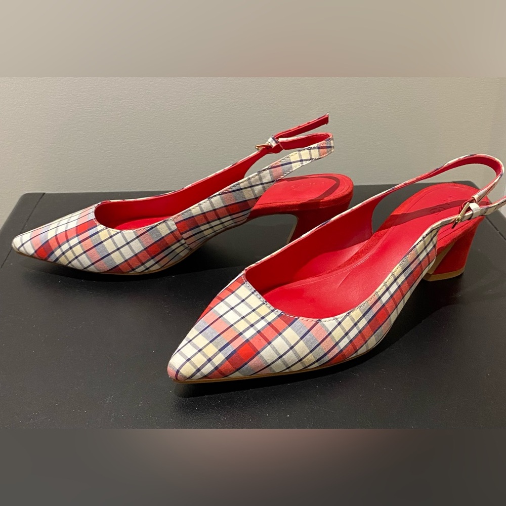 Mango slingback canvas shoes, size 36.
